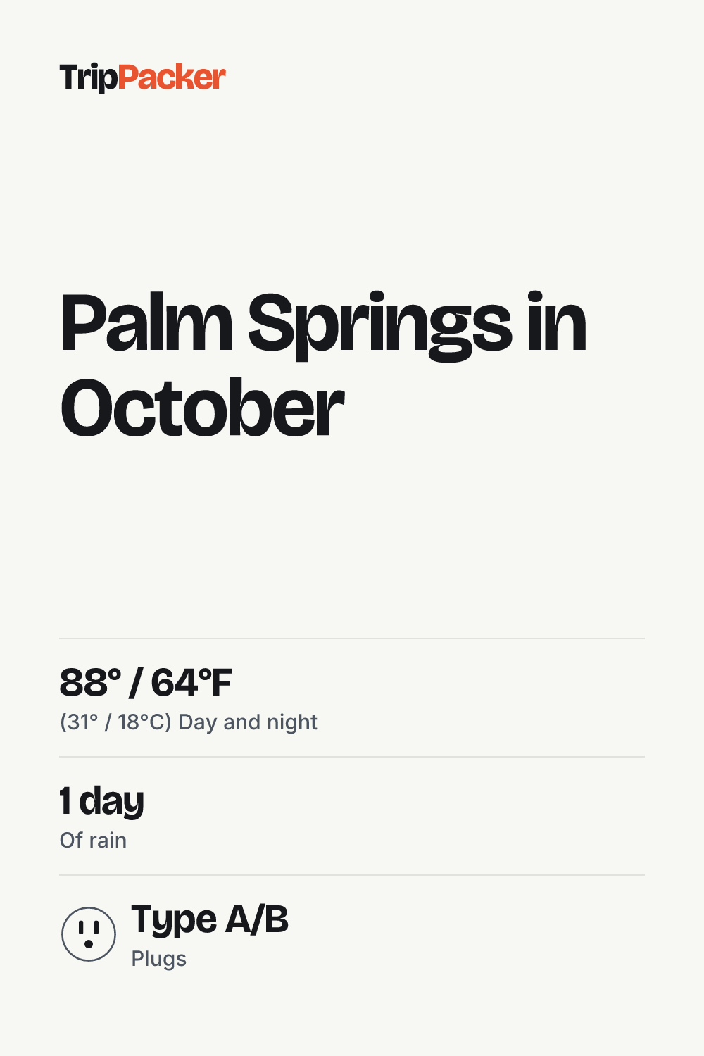 Palm Springs in October: what to pack